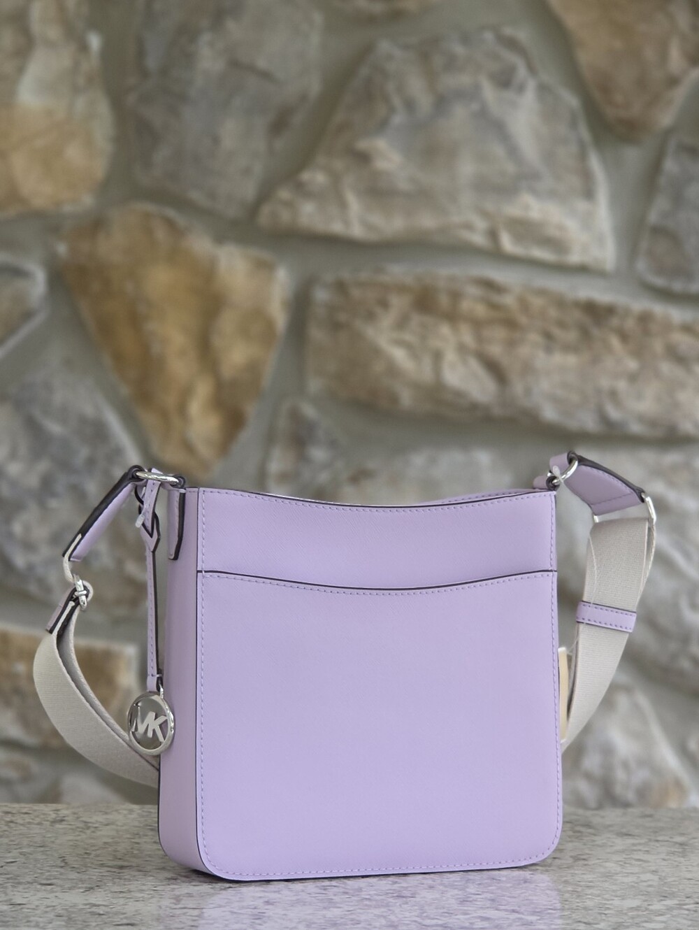 Michael Kors Jet Set Travel Small Purple Crossbody - Picture 3 of 9